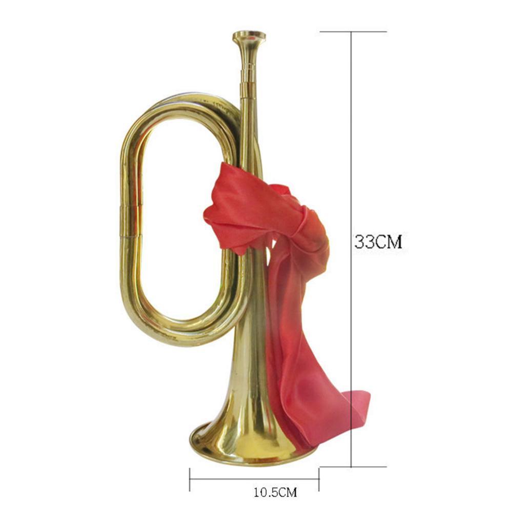 Musical Instrument Bugle - 표준 트럼펫 블로잉 버글 악기 13인치