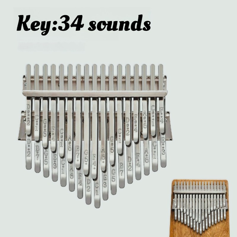 Musical Instrument African - 금속 34키 칼림바 액세서리 부드럽고 휴대