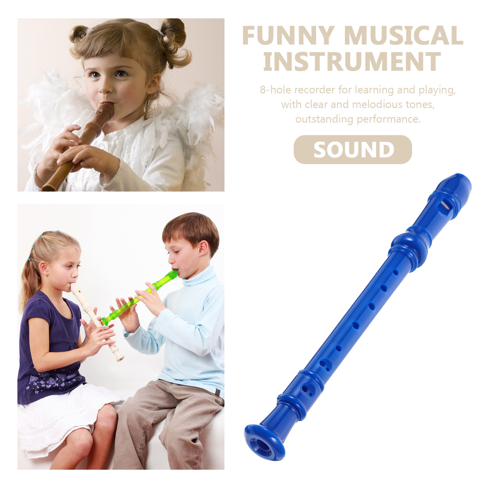 8홀 소프라노 리코더 초보자용 쉬운 연주 악기 플루트  - Musical Instrument Recorder 리뷰 및 가격