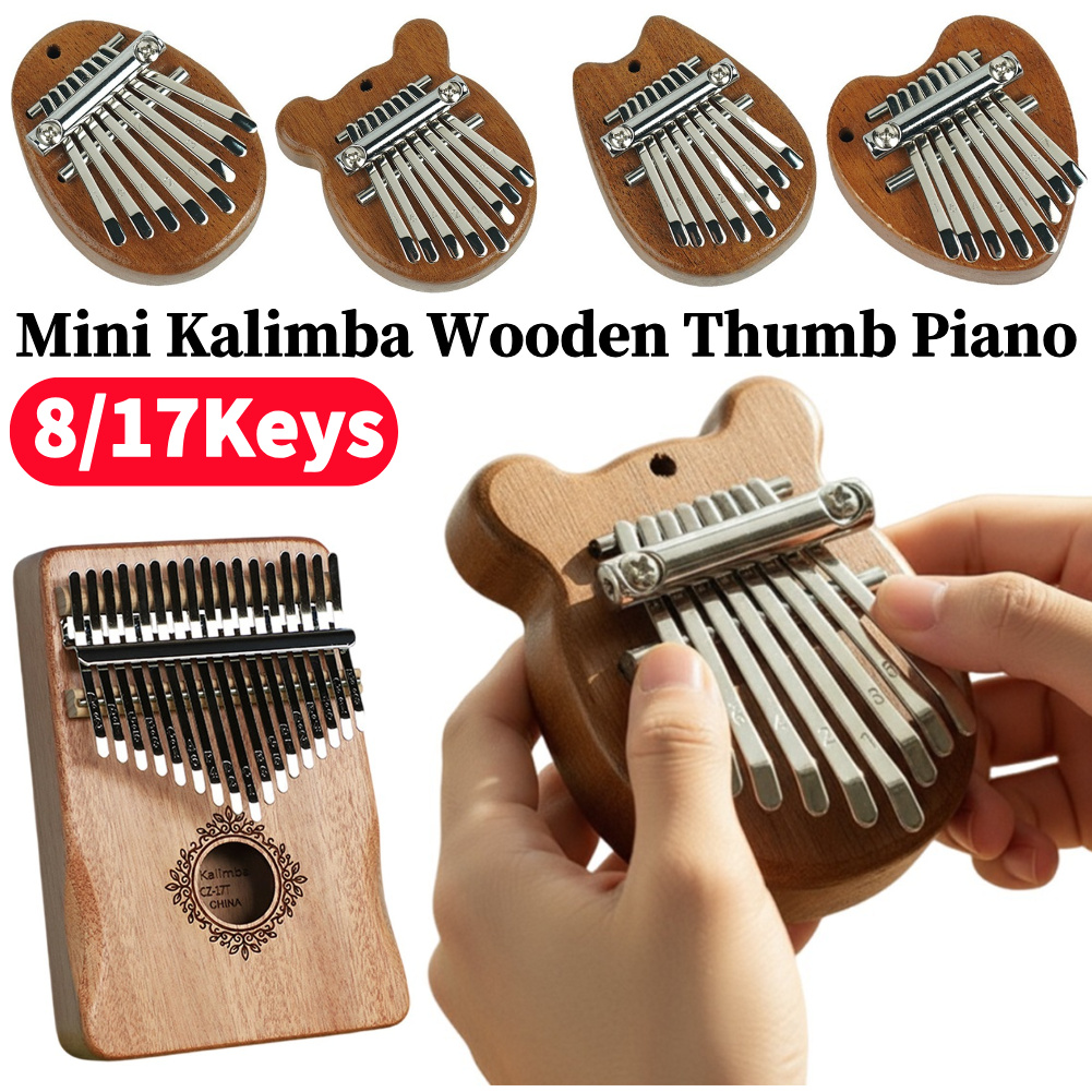 8/17키 미니 나무 칼림바 고품질 정교한 손가락 엄지 - Musical Instrument Kalimba 리뷰 및 가격