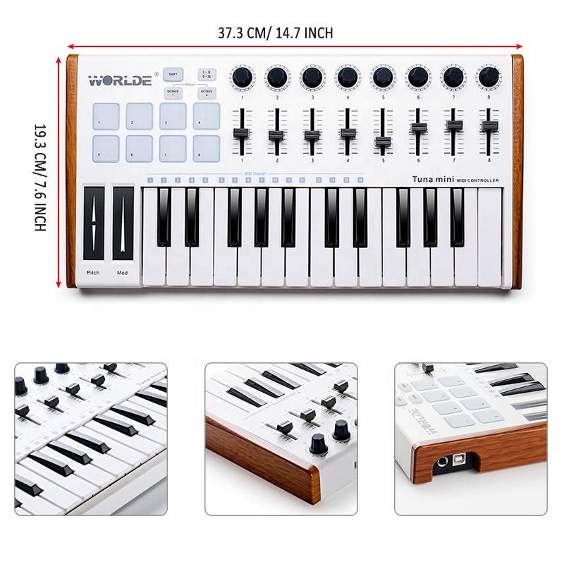 브랜드 8 인코더 페이더 USB MIDI 키보드 컨트롤 - Musical Instrument Brands 리뷰 및 가격
