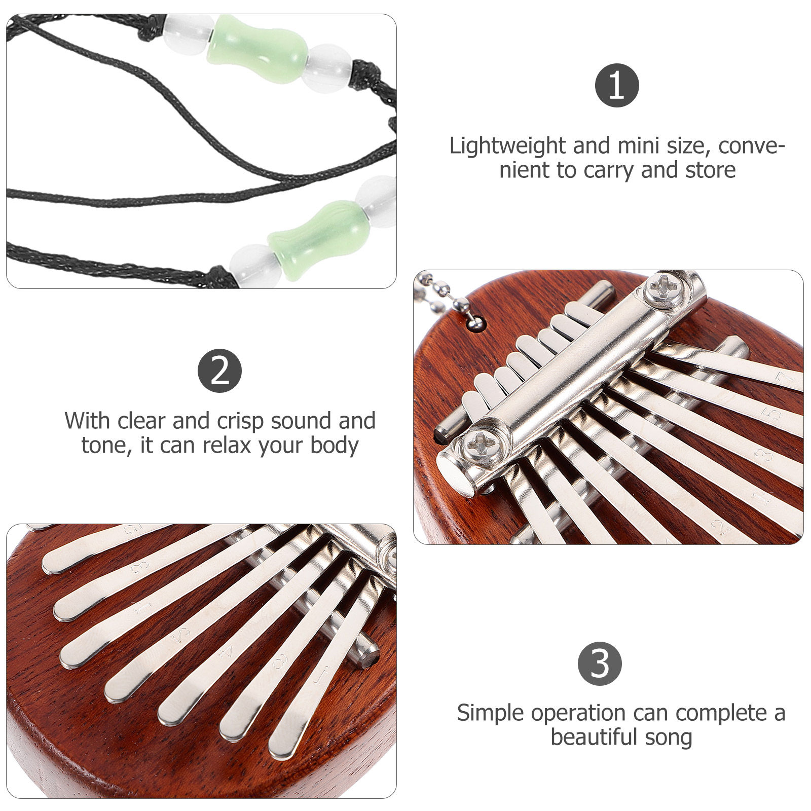 1 세트 8 키 칼림바 엄지 피아노 미니 핑거 피아노  - Musical Instrument Kalimba 리뷰 및 가격
