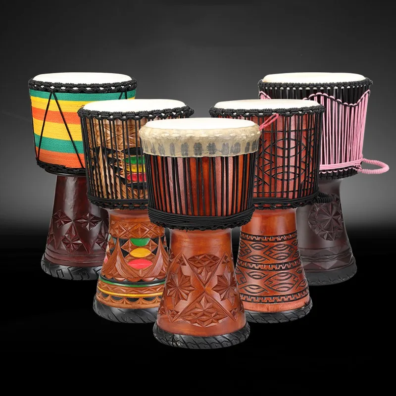 12 인치 Djembe 마호가니 아프리카 드럼 전문 염 - Musical Instrument African 리뷰 및 가격