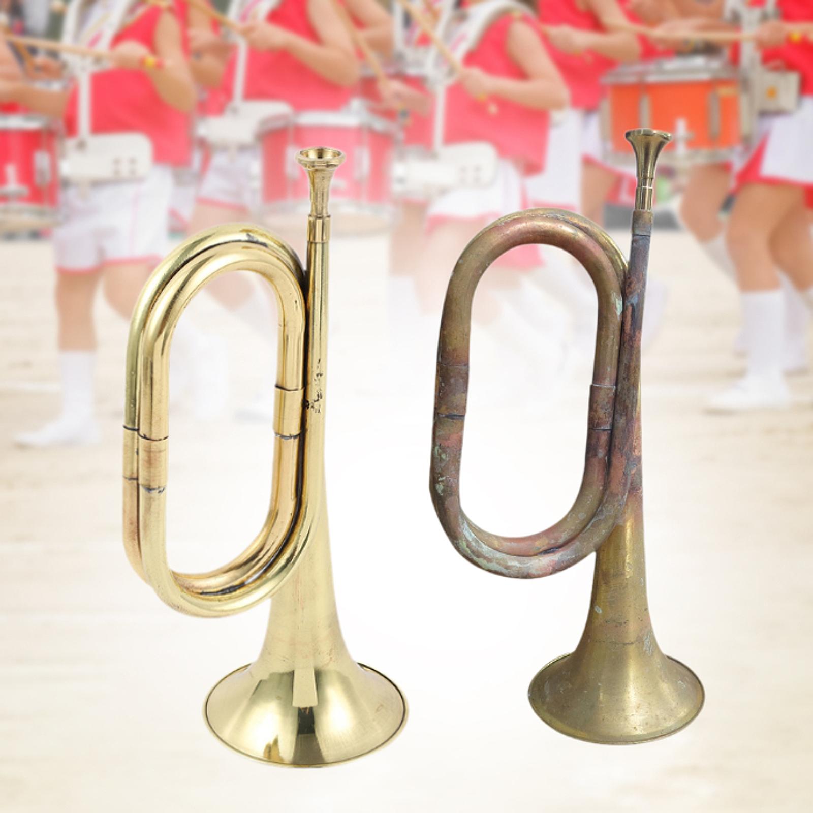 황동 나팔 트럼펫 소품 악기 대구경 야외 브라스 밴드  - Musical Instrument Bugle 리뷰 및 가격